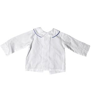 Vintage Glorimont Peter Pan Collar White Long Sleeve Shirt 9-12m